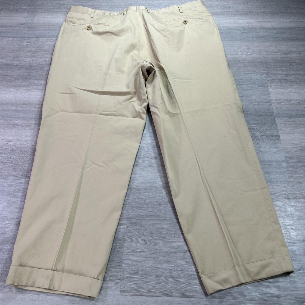 Brioni Pants Mens 42x28 Beige Cotton Moena Chino Classic Fit Dress Cuffed Italy - Picture 2 of 13